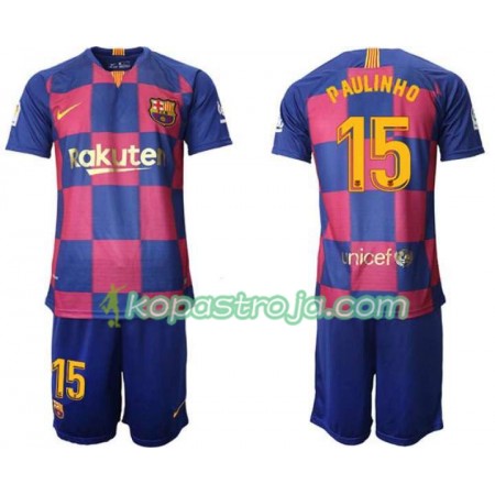 Billiga Fotbollströjor FC Barcelona Paulinho 15 Barn Hemma tröja 2019/20 Kortärmad